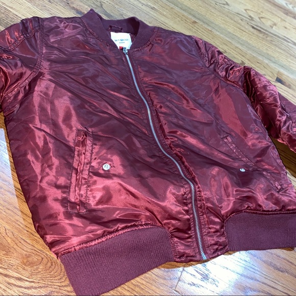 Burgundy Bomber Jacket - Picture 5 of 8